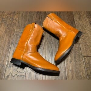 Justin Leather Cowboy Boots Size 8.5